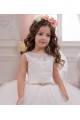 Sleeveless Ivory Ball Gown Bateau Neck Flower Girl Wedding Dress Maidstone