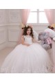 Sleeveless Ivory Ball Gown Bateau Neck Flower Girl Wedding Dress Maidstone