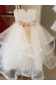 Sleeveless Ivory Ball Gown High Neck Flower Girl Wedding Dress Maidstone