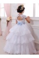 Cap Sleeves Ivory Ball Gown Sweetheart Flower Girl Dresses Maidstone