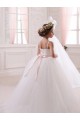 Sleeveless Ivory Ball Gown Tulle Sweetheart Flower Girl Dress Maidstone