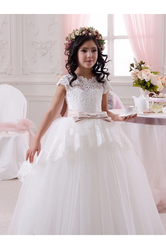 Sleeveless Ivory Ball Gown Sweetheart Flower Girl Dresses Maidstone