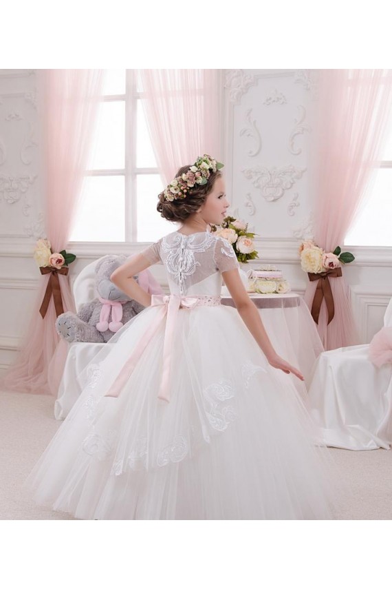 Sleeveless Ivory Ball Gown Sweetheart Flower Girl Dress Maidstone