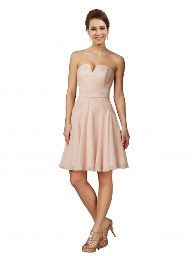 Sleeveless Pink A-Line Sweetheart Bridesmaid Dress Maidstone