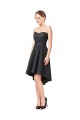 Sleeveless Slate Grey A-Line Sweetheart High Low Bridesmaid Dress Maidstone