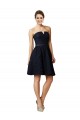 Sleeveless Dark Navy A-Line Lace V-Neck Bridesmaid Dress Maidstone