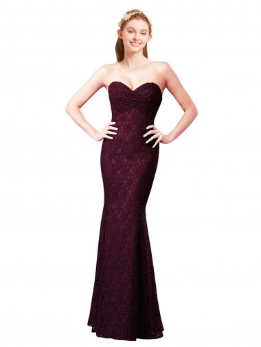 Sleeveless Grape A-Line Sweetheart Bridesmaid Dress Maidstone