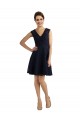 Sleeveless Dark Navy A-Line Lace V-Neck Bridesmaid Dress / Evening Dress Maidstone