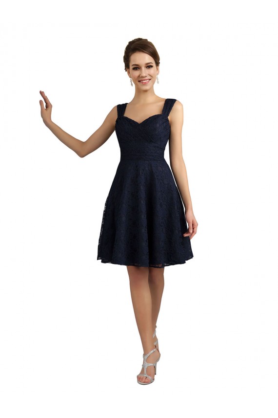 Sleeveless Dark Navy A-Line Sweetheart Bridesmaid Dresses Maidstone