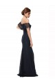 Flutter Sleeves Dark Navy Mermaid Off the Shoulder Prom Dress / Bridesmaid Dress Maidstone