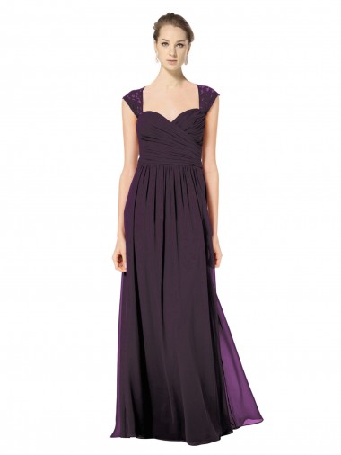 Sleeveless Grape Keyhole Back A-Line Sweetheart Formal Dress / Bridesmaid Dress Maidstone