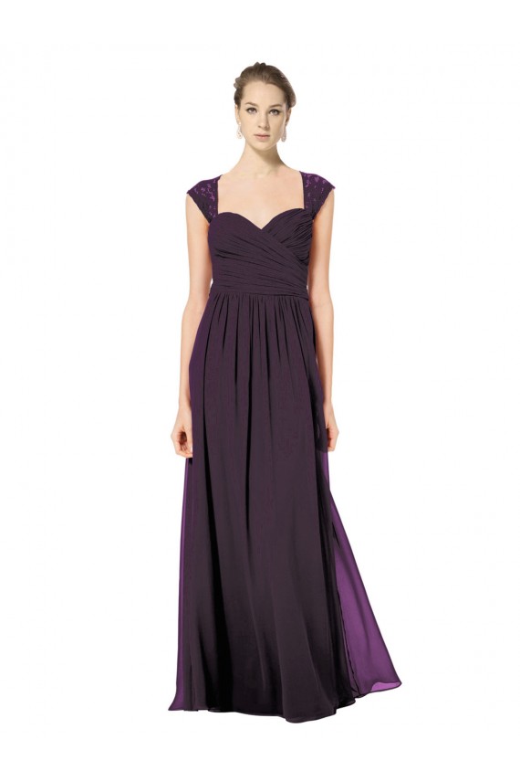 Sleeveless Grape Keyhole Back A-Line Sweetheart Formal Dress / Bridesmaid Dress Maidstone