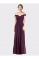 Sleeveless Grape Low Back A-Line Off the Shoulder Bridesmaid Dress Maidstone