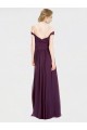 Sleeveless Grape Low Back A-Line Off the Shoulder Bridesmaid Dress Maidstone