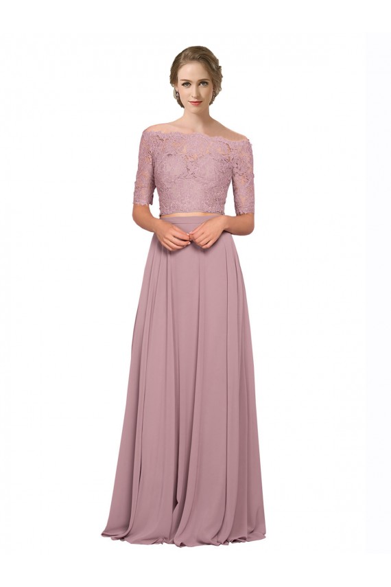 Short Sleeves A-Line Off the Shoulder Prom Dress / Bridesmaid Dress Maidstone