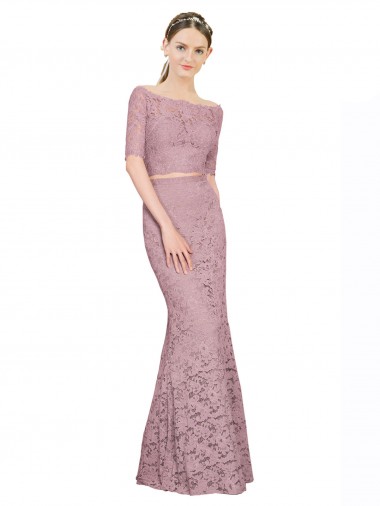 Short Sleeves Mermaid Off the Shoulder Prom Dress / Bridesmaid Dress Maidstone