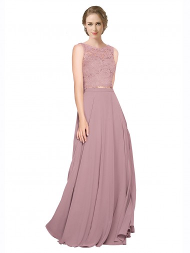 Sleeveless A-Line Illusion Neck Black Tie Prom Dress / Bridesmaid Dress Maidstone