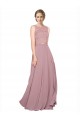 Sleeveless A-Line Illusion Neck Black Tie Prom Dress / Bridesmaid Dress Maidstone