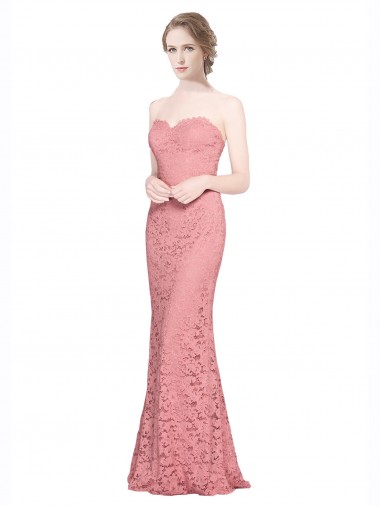 Sleeveless Salmon Mermaid Sweetheart Formal Dress / Bridesmaid Dress Maidstone