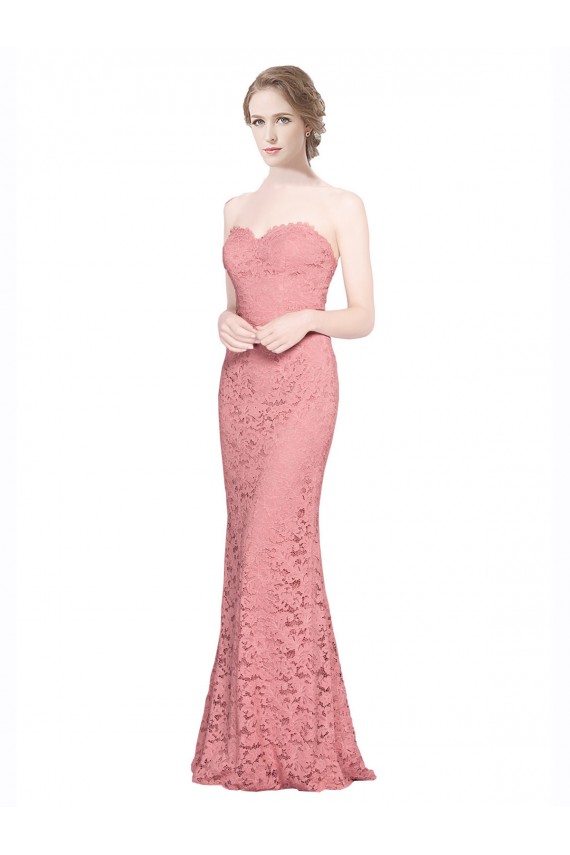 Sleeveless Salmon Mermaid Sweetheart Formal Dress / Bridesmaid Dress Maidstone