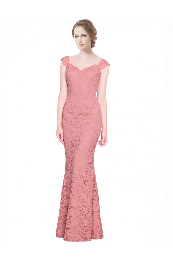 Sleeveless Salmon Mermaid Sweetheart Prom Dress / Bridesmaid Dress Maidstone