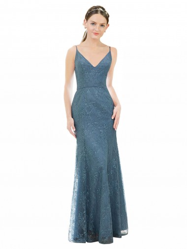 Sleeveless Open Back Sheath Spaghetti Straps Bridesmaid Dress Maidstone