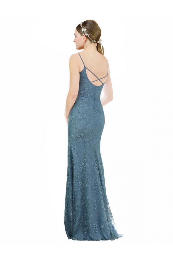Sleeveless Open Back Sheath Spaghetti Straps Bridesmaid Dress Maidstone