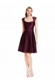 Sleeveless Grape Open Back A-Line Square Neck Bridesmaid Dress Maidstone
