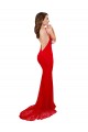 Sleeveless Red Open Back Mermaid High Neck Evening Gown / Prom Dress / Bridesmaid Dress Maidstone