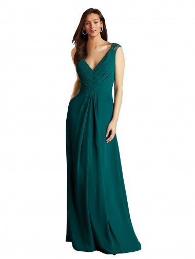 Sleeveless Hunter Open Back A-Line V-Neck Bridesmaid Dress Maidstone