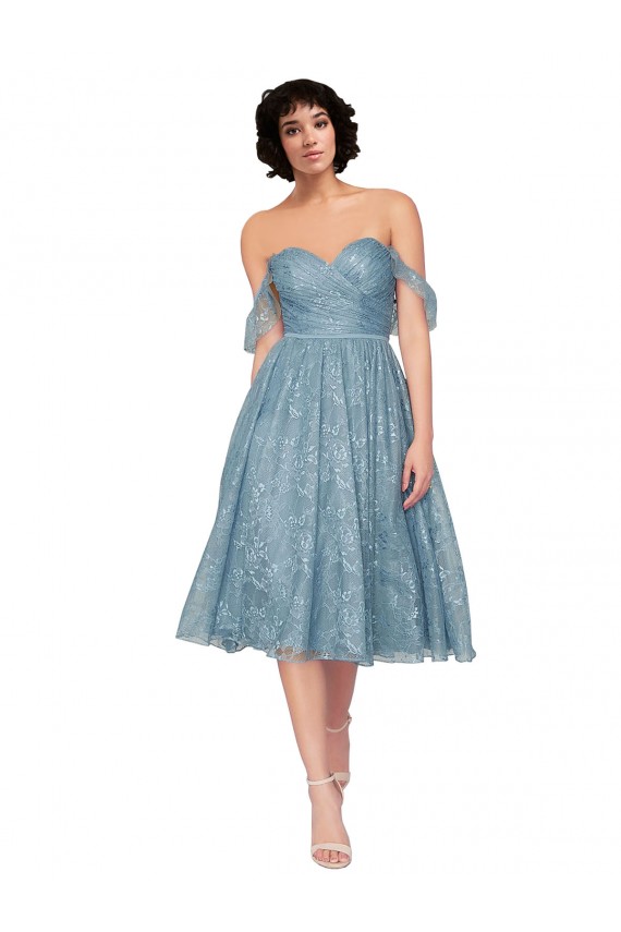 Sleeveless Keyhole Back A-Line Off the Shoulder Bridesmaid Dress Maidstone