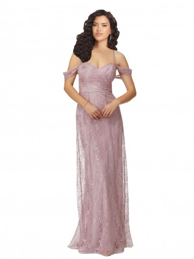 Sleeveless Criss Cross Back A-Line Off the Shoulder Bridesmaid Dress Maidstone