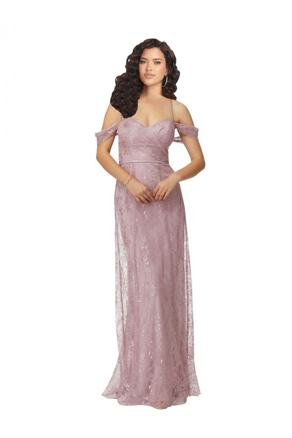 Sleeveless Criss Cross Back A-Line Off the Shoulder Bridesmaid Dress Maidstone