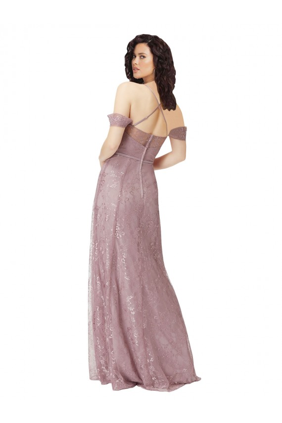 Sleeveless Criss Cross Back A-Line Off the Shoulder Bridesmaid Dress Maidstone