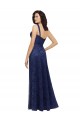 Sleeveless Dark Navy Low Back A-Line V-Neck Bridesmaid Dress Maidstone