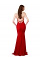 Sleeveless Red Low Back Mermaid V-Neck Formal Dress / Bridesmaid Dress Maidstone