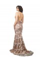 Sleeveless Champagne Open Back Mermaid V-Neck Wedding Dress Maidstone