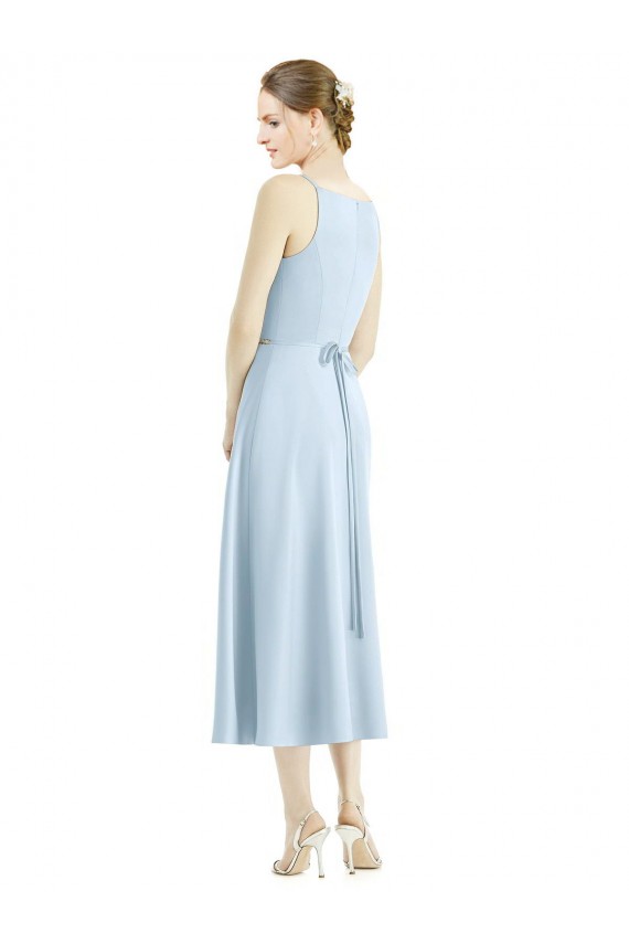 Sleeveless Light Sky Blue A-Line V-Neck Bridesmaid Dress Maidstone
