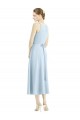 Sleeveless Light Sky Blue A-Line V-Neck Bridesmaid Dress Maidstone