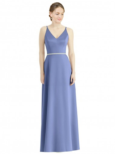 Sleeveless Periwinkle A-Line Spaghetti Straps Bridesmaid Dress Maidstone