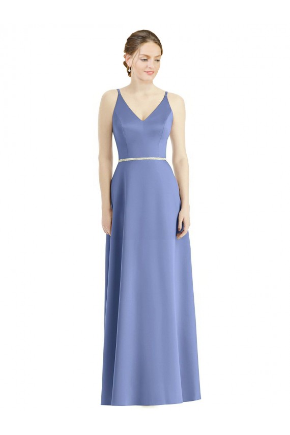 Sleeveless Periwinkle A-Line Spaghetti Straps Bridesmaid Dress Maidstone