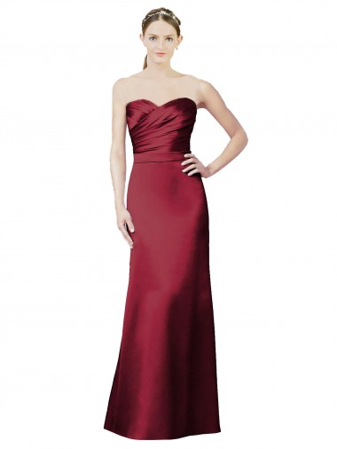 Sleeveless Burgundy Mermaid Sweetheart Bridesmaid Dress / Evening Dress Maidstone
