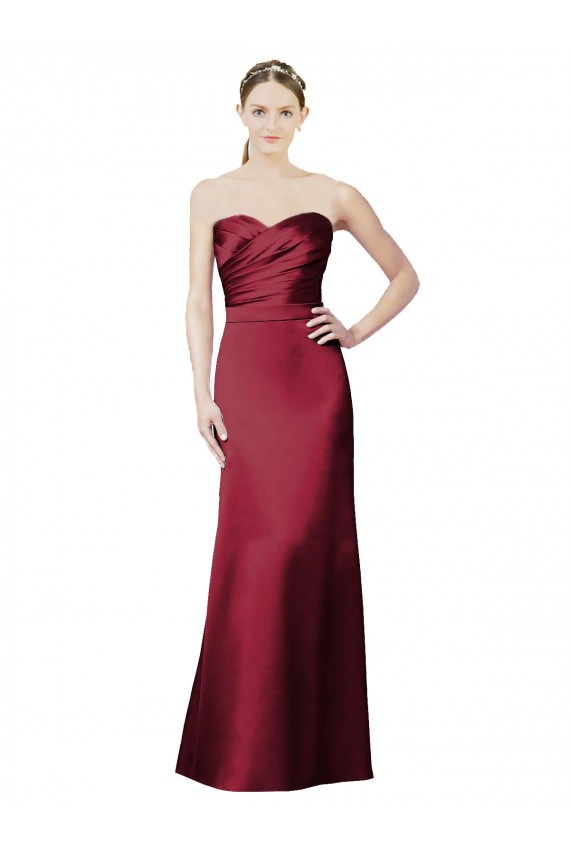 Sleeveless Burgundy Mermaid Sweetheart Bridesmaid Dress / Evening Dress Maidstone