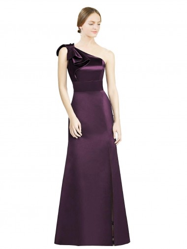 Sleeveless Grape Mermaid One Shoulder Bridesmaid Dress Maidstone
