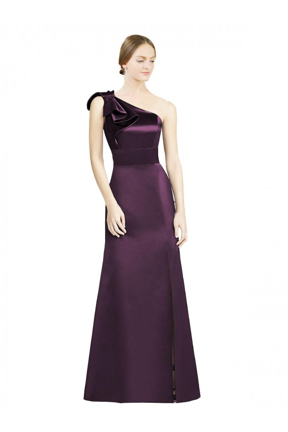 Sleeveless Grape Mermaid One Shoulder Bridesmaid Dress Maidstone