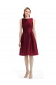 Sleeveless Burgundy A-Line Bateau Neck Bridesmaid Gown Maidstone