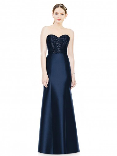 Sleeveless Dark Navy Mermaid Sweetheart Evening Dress / Bridesmaid Dress Maidstone