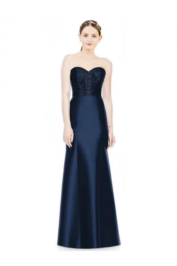 Sleeveless Dark Navy Mermaid Sweetheart Evening Dress / Bridesmaid Dress Maidstone