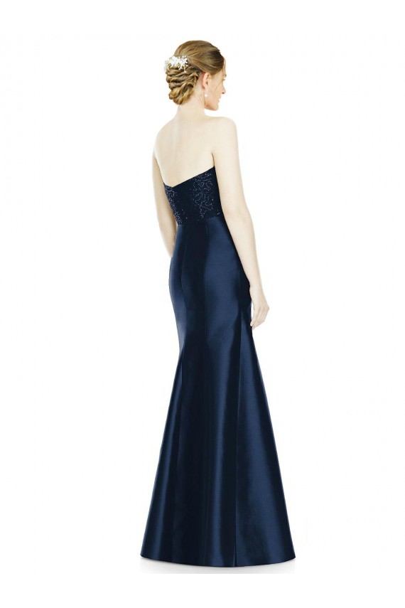 Sleeveless Dark Navy Mermaid Sweetheart Evening Dress / Bridesmaid Dress Maidstone