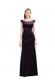 Cap Sleeves Grape A-Line Off the Shoulder Bridesmaid Dress Maidstone